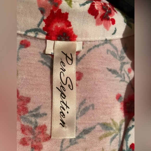 Perseption Red Floral Button Down Shirt - Picture 7 of 7